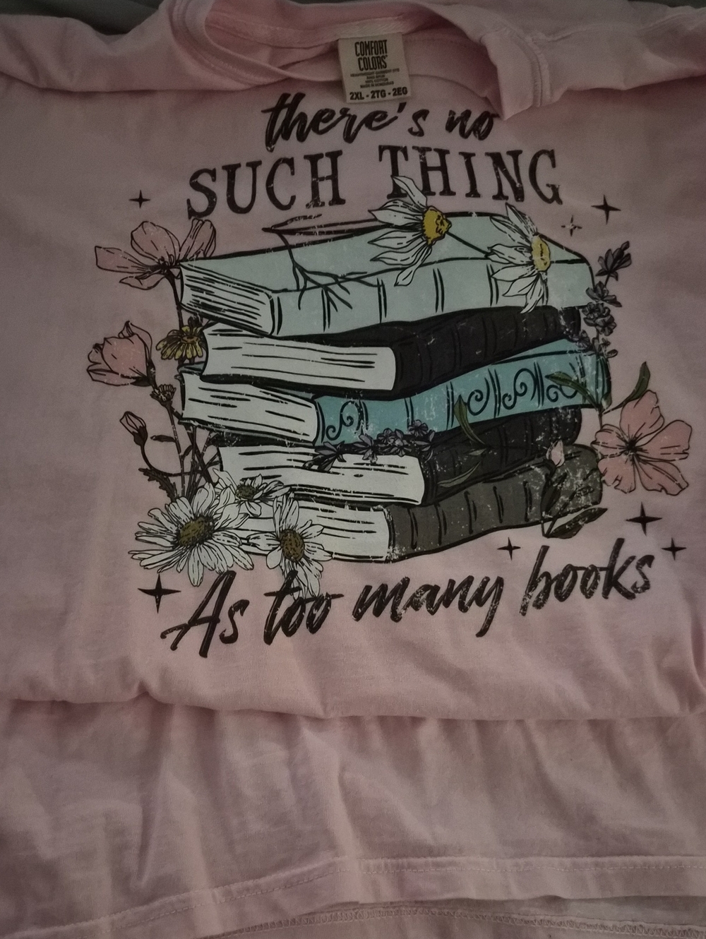 Comfort Colors Pink Graphic Tee with Black Print